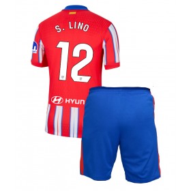 Atletico Madrid Samuel Lino #12 Hjemme skjorte til barn 2024-25 Kortermet (+ korte bukser)